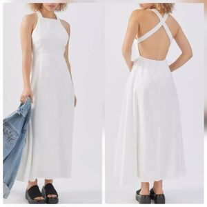 En Saison White Midi Dress